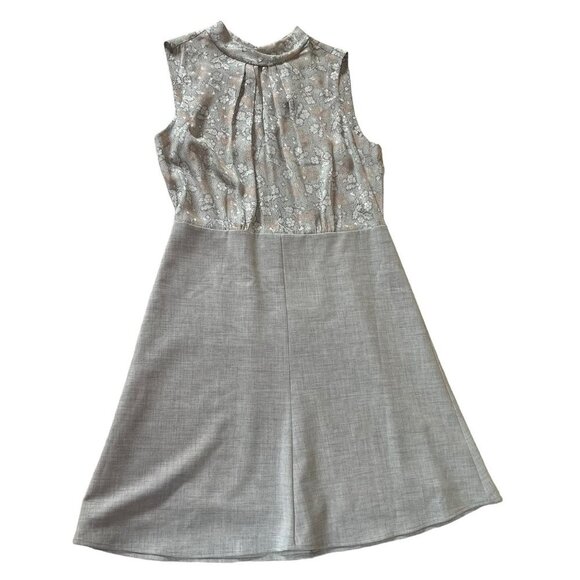 Rebecca Taylor Floral 100% Silk Sleeveless Dress High Neck Occasion Party Career - Picture 4 of 11